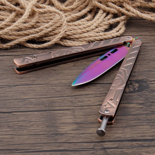 Butterfly Knife, Balisong Knife, Razor Sharp Blade, High Carbon Stainless Steel Handle, Ideal Gift for Men and Women